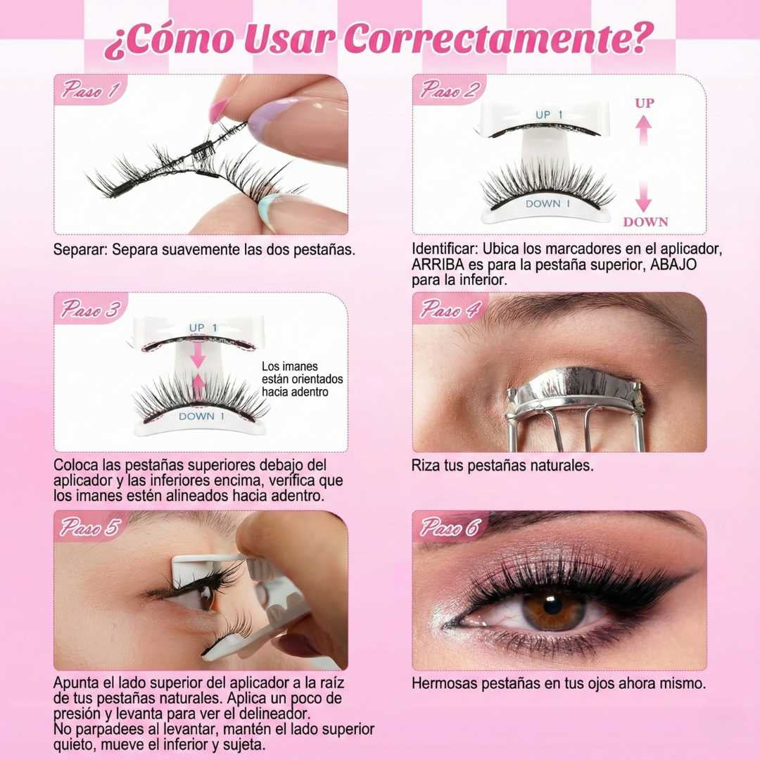 Pestañas magnéticas de alta fijación,ahorra tiempo y dinero