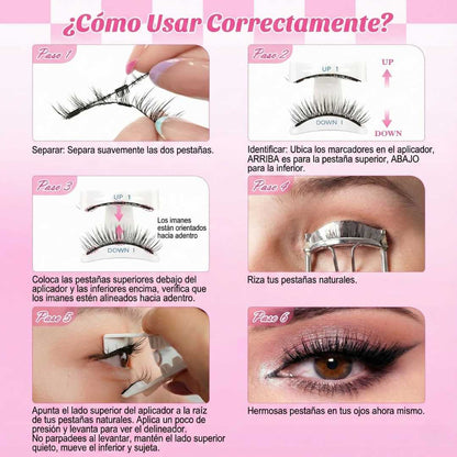 Pestañas magnéticas de alta fijación,ahorra tiempo y dinero